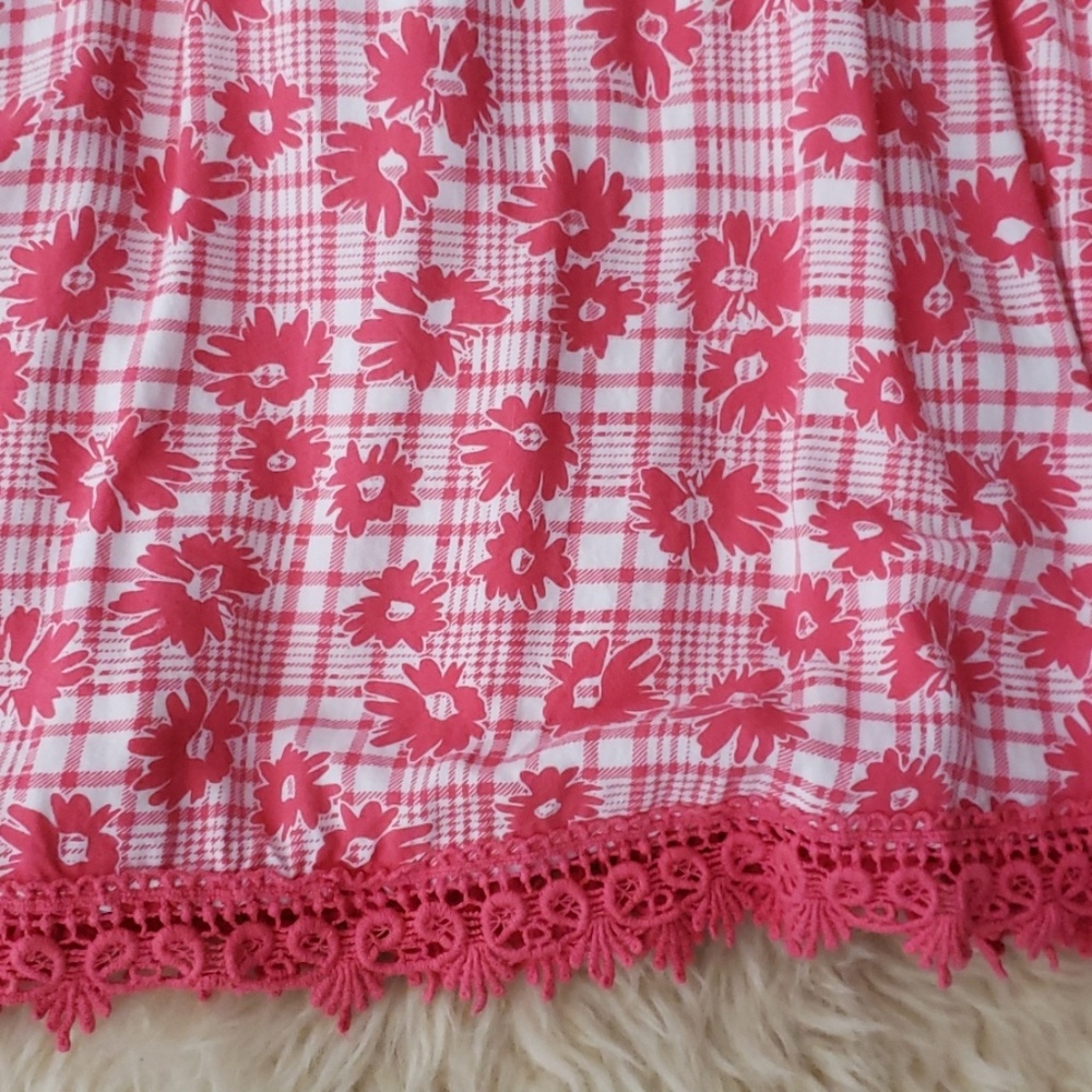 Flower/Checker Dress - Picture 2 of 3